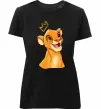Жіноча преміум футболка Сімба Чорний фото