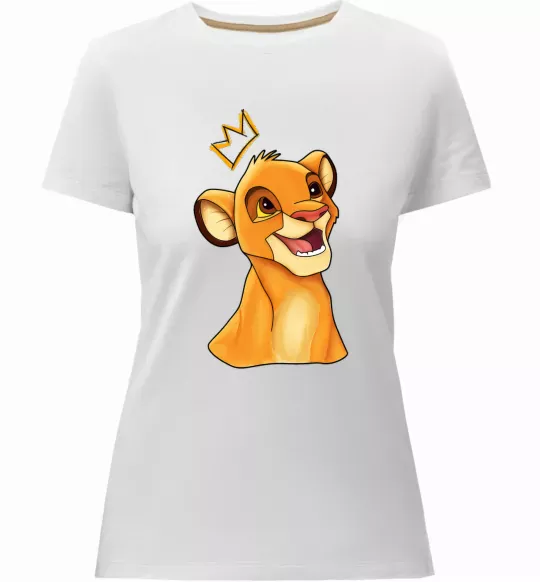 Жіноча преміум футболка Сімба Білий фото