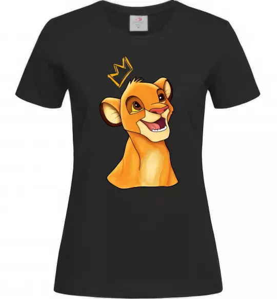 Женская футболка Сімба Черный фото