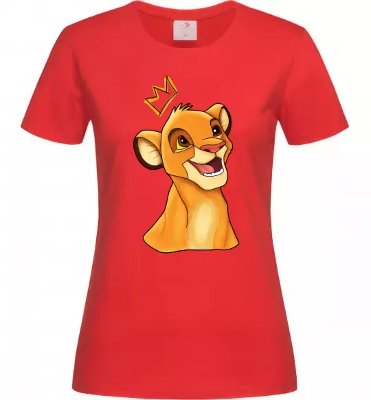 Женская футболка Сімба Красный фото