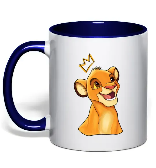 Чашка с цветной ручкой Сімба Глубокий темно-синий фото