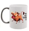 Чашка с цветной ручкой 3365 Пумбаа Be my Timon Серебро фото