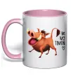 Чашка с цветной ручкой 3365 Пумбаа Be my Timon Нежно розовый фото
