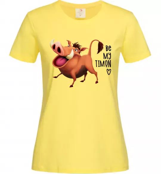 Жіноча футболка 3365 Пумбаа Be my Timon Лимонний фото