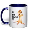 Чашка з кольоровою ручкою Тімон Be mine Pumbaa Глибокий темно-синій Чашка з кольоровою ручкою Тімон Be mine Pumbaa Глибокий темно-синій фото