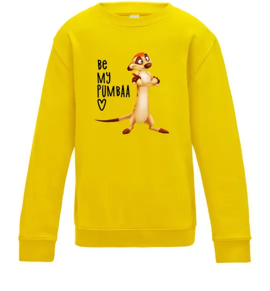 Детский Свитшот Тімон Be mine Pumbaa Солнечно желтый фото