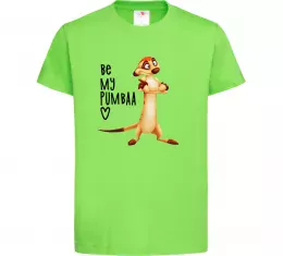 Детская футболка Тімон Be mine Pumbaa Лаймовый фото
