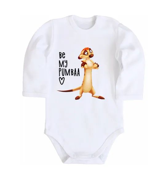 Дитячий бодік Тімон Be mine Pumbaa Білий фото