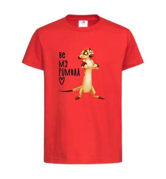 Детская футболка Тімон Be mine Pumbaa Красный фото