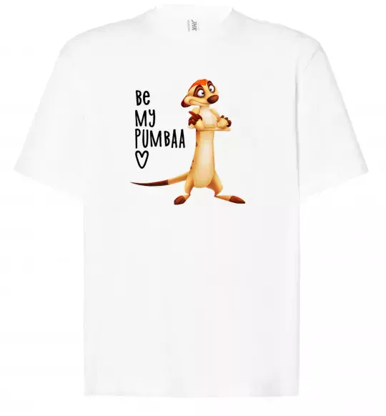 Футболка Оверсайз Тімон Be mine Pumbaa Белый фото