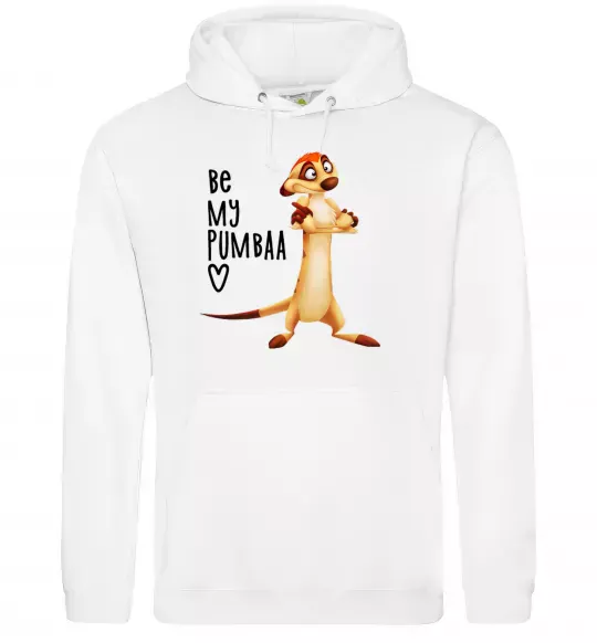 Чоловіча толстовка (худі) Тімон Be mine Pumbaa Білий фото