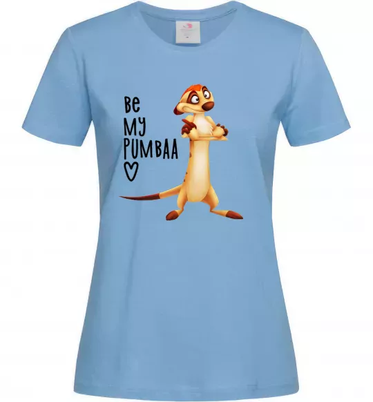 Женская футболка Тімон Be mine Pumbaa Голубой фото