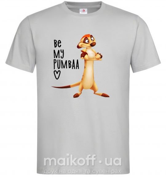 Мужская футболка Тімон Be mine Pumbaa Серый фото