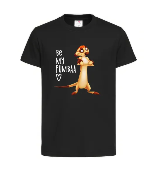 Детская футболка Тімон Be mine Pumbaa Черный фото