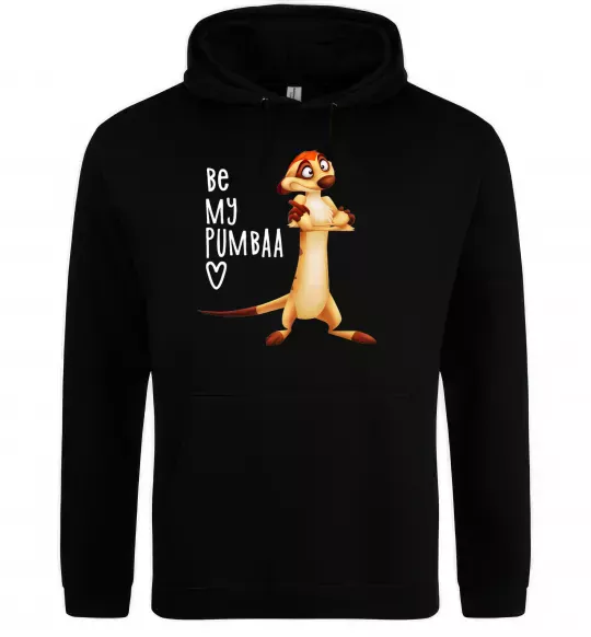 Жіноча толстовка (худі) Тімон Be mine Pumbaa Чорний фото
