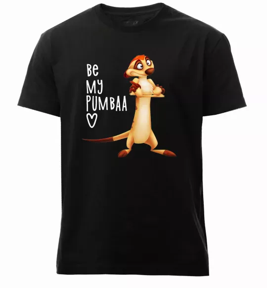 Чоловіча преміум футболка Тімон Be mine Pumbaa Чорний фото
