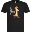 Чоловіча футболка Тімон Be mine Pumbaa Чорний Чоловіча футболка Тімон Be mine Pumbaa Чорний фото