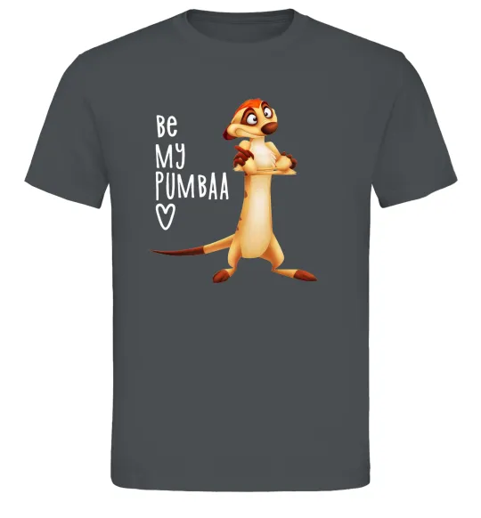 Чоловіча футболка Тімон Be mine Pumbaa Графіт фото