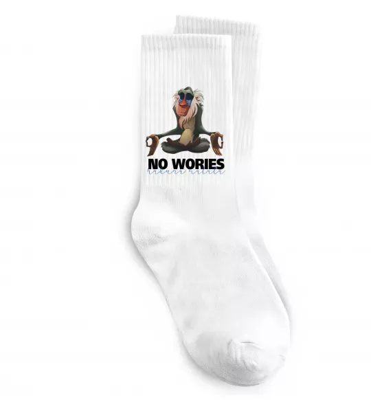 Носки Рафики no wories hakuna matata Белый фото
