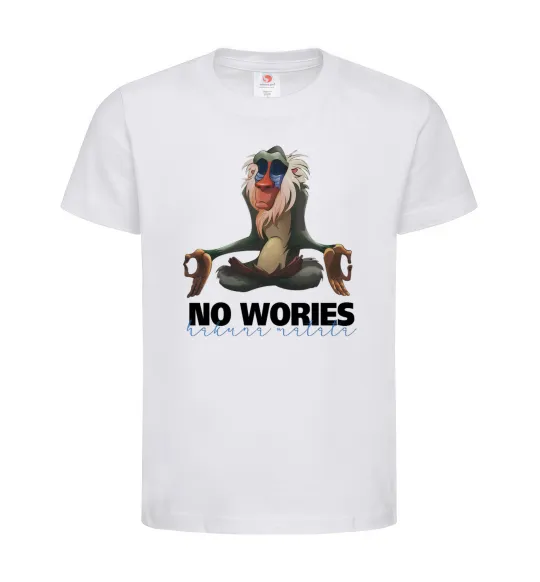 Детская футболка Рафики no wories hakuna matata Белый фото