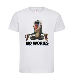 Дитяча футболка Рафики no wories hakuna matata Білий фото