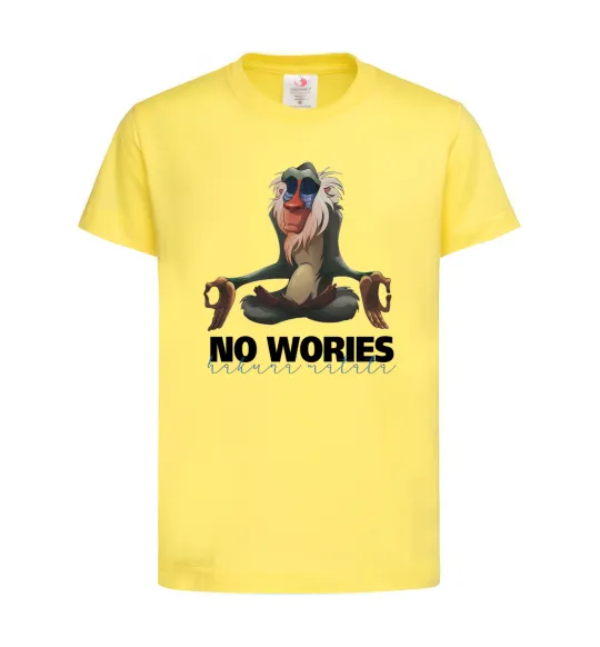 Детская футболка Рафики no wories hakuna matata Лимонный фото