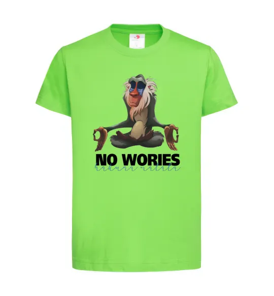 Детская футболка Рафики no wories hakuna matata Лаймовый фото