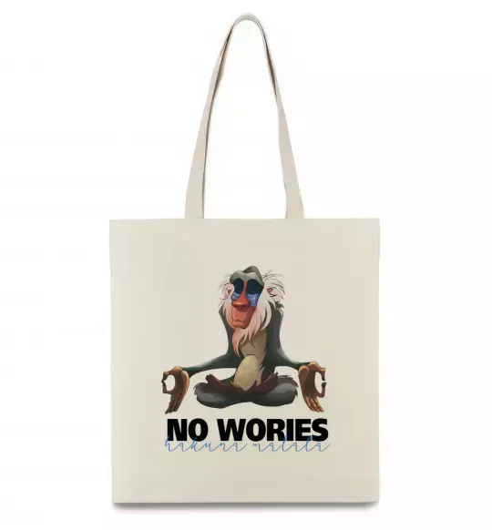 Эко-сумка Рафики no wories hakuna matata Бежевый фото