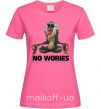 Женская футболка Рафики no wories hakuna matata Ярко-розовый фото