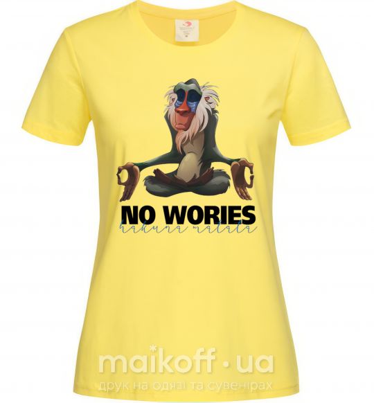 Женская футболка Рафики no wories hakuna matata Лимонный фото