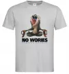 Чоловіча футболка Рафики no wories hakuna matata Сірий фото