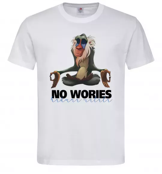 Чоловіча футболка Рафики no wories hakuna matata Білий фото