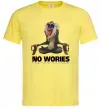 Чоловіча футболка Рафики no wories hakuna matata Лимонний фото