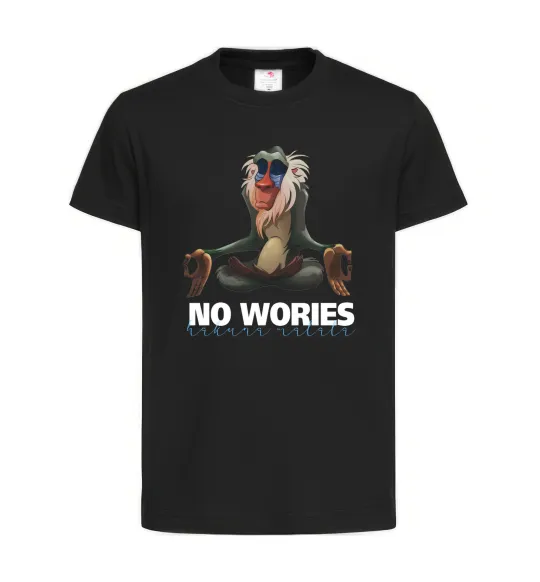 Детская футболка Рафики no wories hakuna matata Черный фото