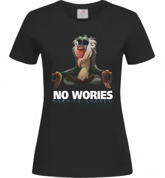 Женская футболка Рафики no wories hakuna matata Черный фото