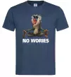 Чоловіча футболка Рафики no wories hakuna matata Темно-синій фото