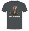Чоловіча футболка Рафики no wories hakuna matata Графіт фото