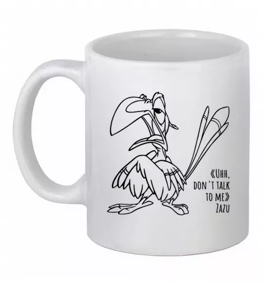 Чашка керамическая Зазу dont talk to me Белый фото