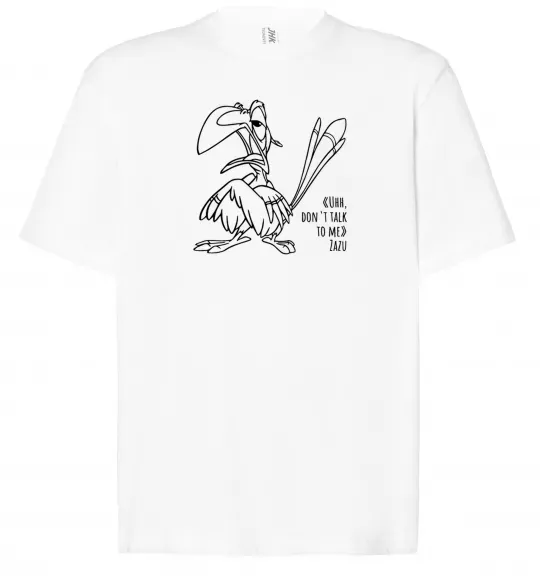 Футболка Оверсайз Зазу dont talk to me Білий фото