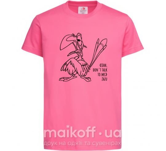 Детская футболка Зазу dont talk to me Ярко-розовый фото