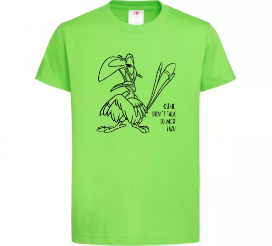 Дитяча футболка Зазу dont talk to me Лаймовий фото