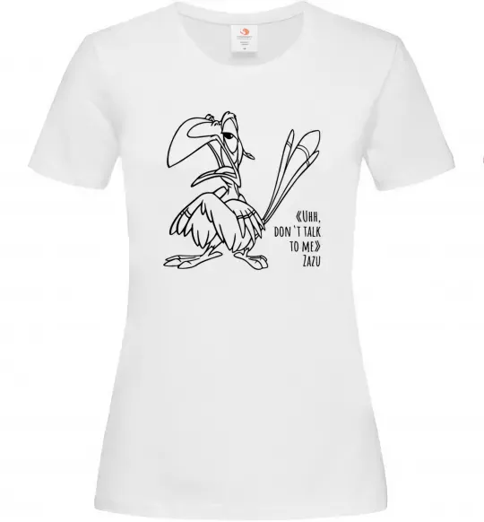 Жіноча футболка Зазу dont talk to me Білий фото