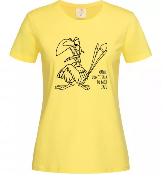 Жіноча футболка Зазу dont talk to me Лимонний фото