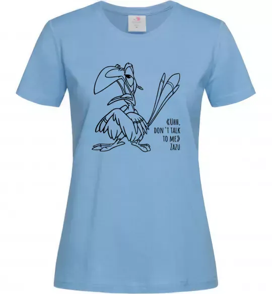 Жіноча футболка Зазу dont talk to me Блакитний фото