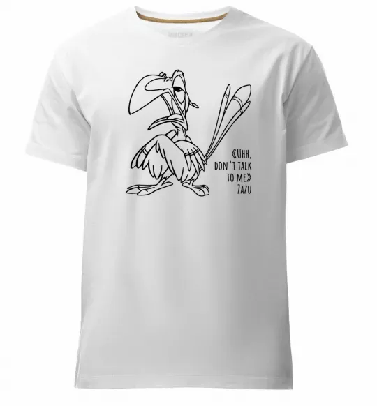 Чоловіча преміум футболка Зазу dont talk to me Білий фото