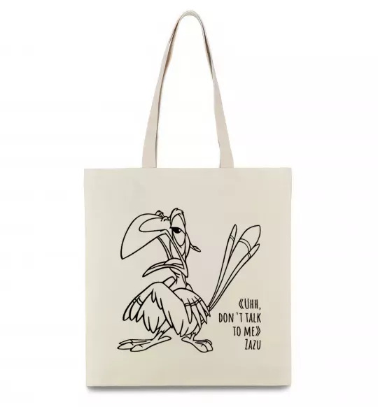 Еко-сумка Зазу dont talk to me Бежевий фото