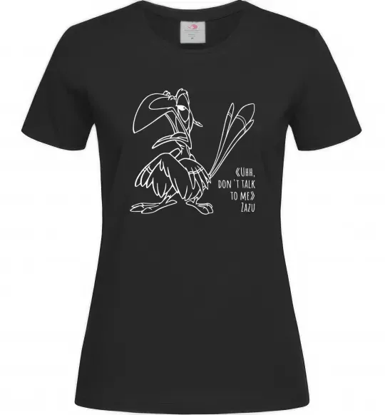 Жіноча футболка Зазу dont talk to me Чорний фото