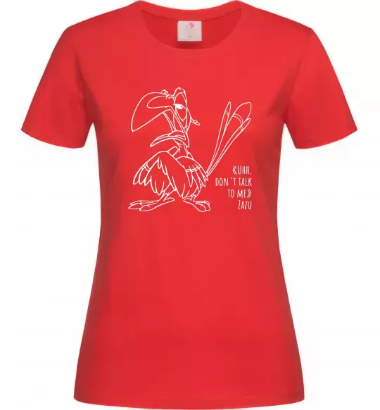 Жіноча футболка Зазу dont talk to me Червоний фото