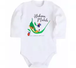 Детский боди Hakuna Matata Белый фото