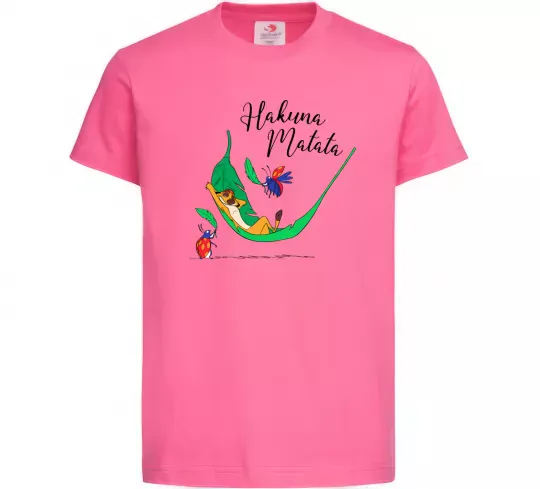 Детская футболка Hakuna Matata Ярко-розовый фото